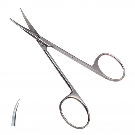 Ножиці по Stevens, очні тупокінцеві, вертикально - зігнуті. Довжина 11,3 см